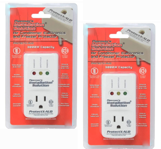 2 Pack  Pipeman's Installation Solution AC 85-135V Surge Protector 3000 Watts PROTECTX-AUD