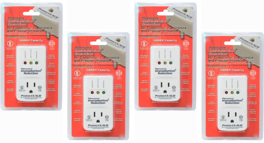 4 Pack  Pipeman's Installation Solution AC 85-135V Surge Protector 3000 Watts PROTECTX-AUD