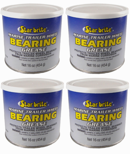 4 Pack of Star Brite Wheel Bearing Marine Grease 16oz Can STA-26016