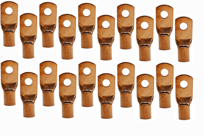 10 Pack Pipemen's Installation Solution 0 Gauge Copper Ring Tongue Terminal 1/4" IS-PTRC-0-8