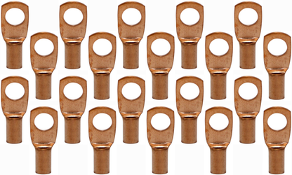 10 Pack Pipemen's Installation Solution 8 Gauge Copper Ring Tongue Terminal 1/4" IS-PTRC-8-8