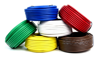 6 Way Trailer Wires Light Cable for Harness 50 FT  Each Roll 10 Gauge 6 Colors