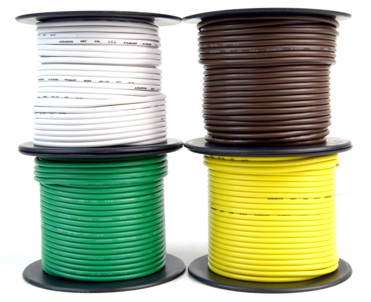 Trailer Wire Light Cable for Harness 4 Way Cord 16 Gauge - 100ft roll - 4 Rolls