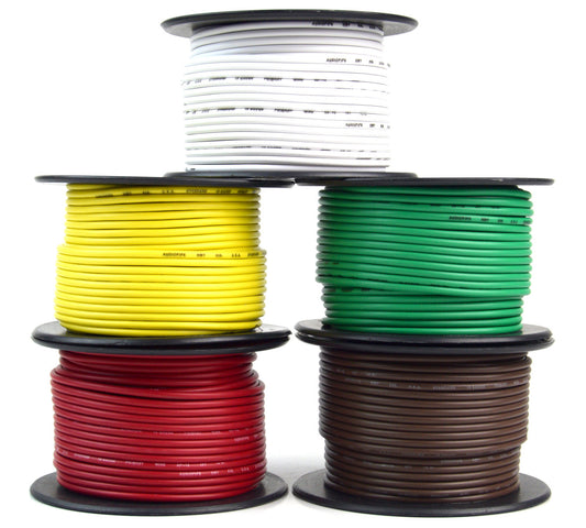 Trailer Wire Light Cable for Harness 5 Way Cord 12 Gauge - 100ft roll - 5 Rolls