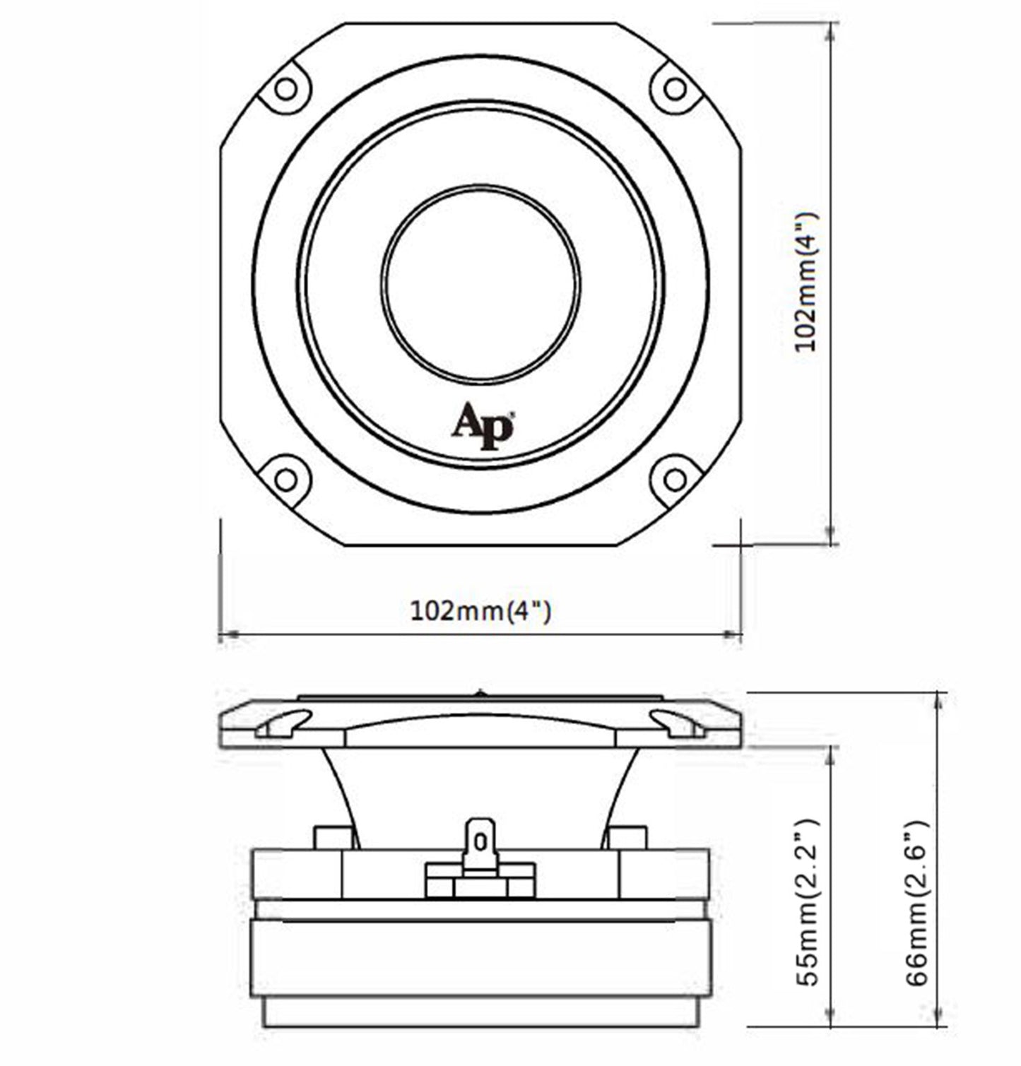 Audiopipe 1 Pair ATR-4053 Heavy Duty Eye Candy Super Bullet Tweeters - 400W Peak, 4-8 Ohm Pro Audio Car Audio - Red
