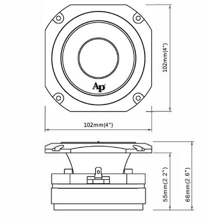 Audiopipe 1 Pair ATR-4053 Heavy Duty Eye Candy Super Bullet Tweeters - 400W Peak, 4-8 Ohm Pro Audio Car Audio - Red