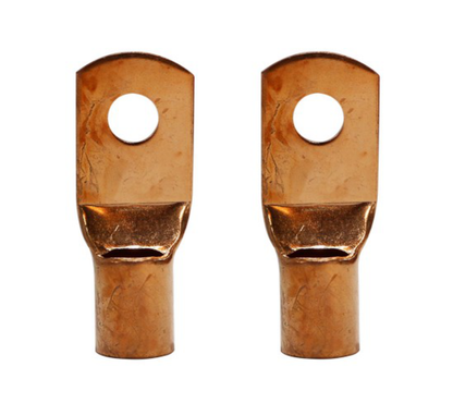 2 Pack Pipemen's Installation Solution 0 Gauge Copper Ring Tongue Terminal 1/4" IS-PTRC-0-8