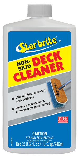 STAR BRITE Non-Skid Deck Cleaner & Protectant - Ultimate Boat Deck Wash - Protects Against Future Stains & UV - Ideal for Fiberglass, Vinyl, Plastic, Painted & Metal Surfaces - 32 Ounce (085032)