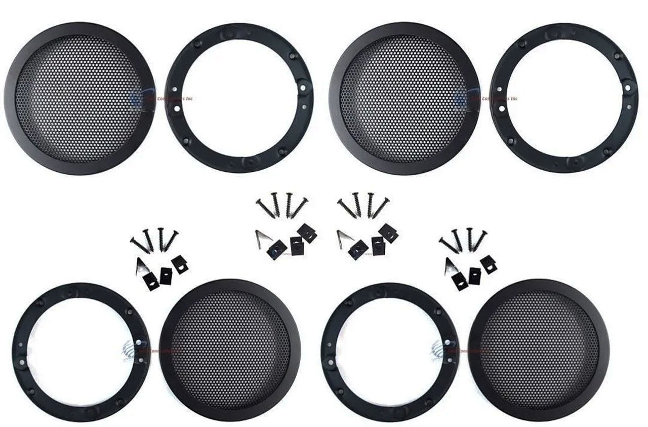 4 Pcs 4.5" Inch Car Speaker Woofer Steel Mesh Grill with Speed Clips and Screws