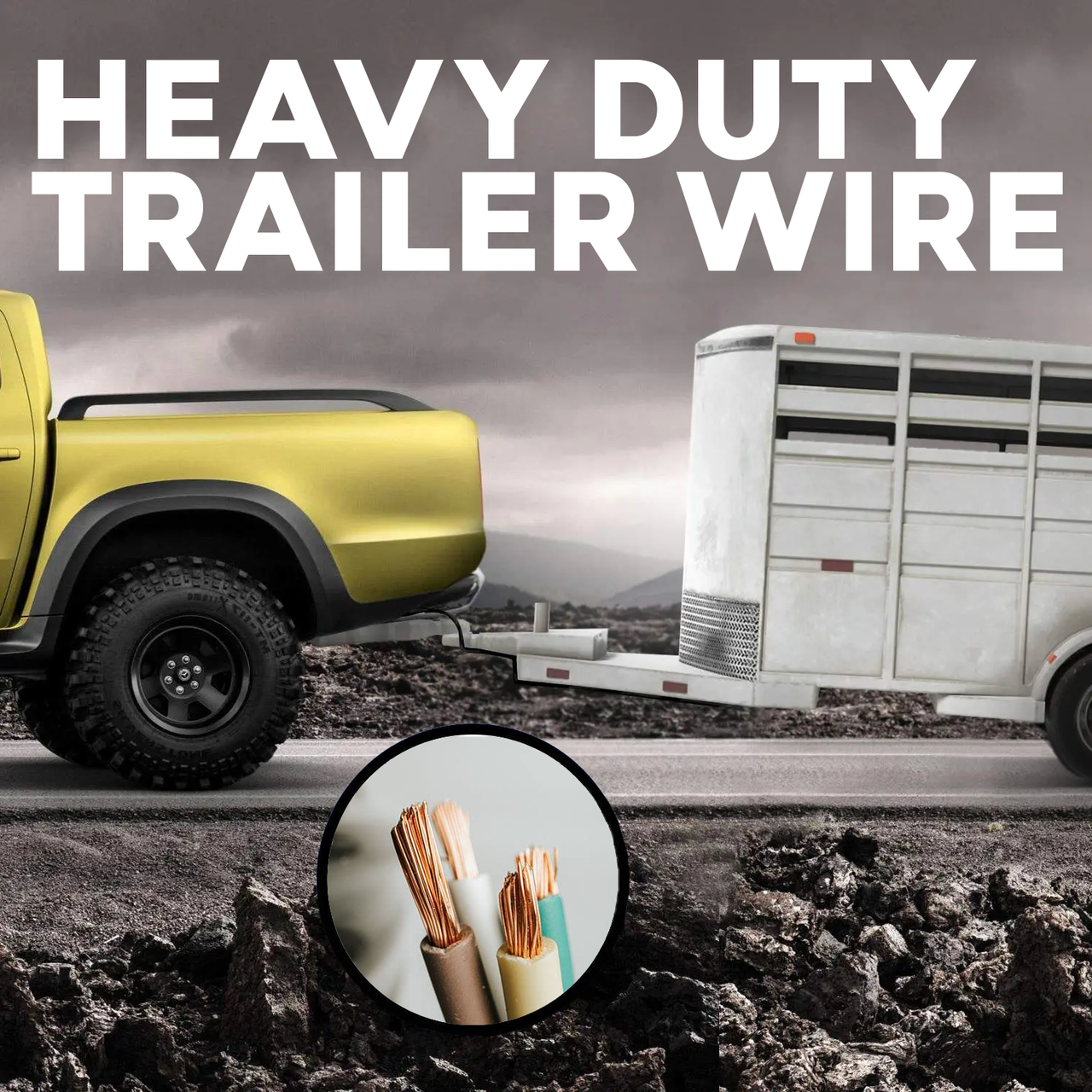 4 Way Trailer Wire 14Ga. 100ft Insulated Stranded Copper Clad Cable Heavy Duty