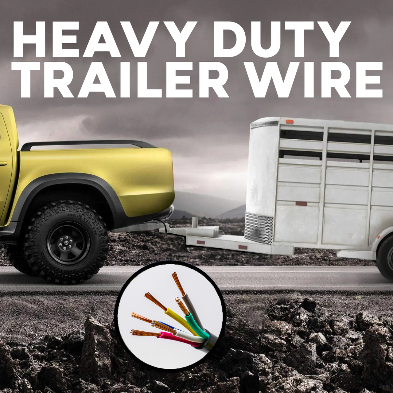 6 Way Trailer Wire (50 Feet) – Heavy Duty 14 Gauge 6 Conductor Insulated RV