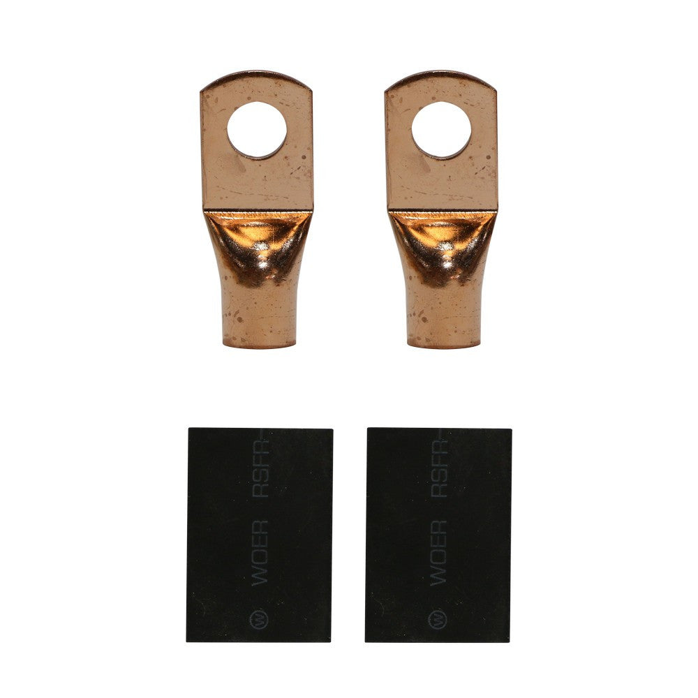 2 Pack Pipemen's Installation Solution 0 Gauge Copper Ring Tongue Terminal 5/16" IS-PTRC-0-10