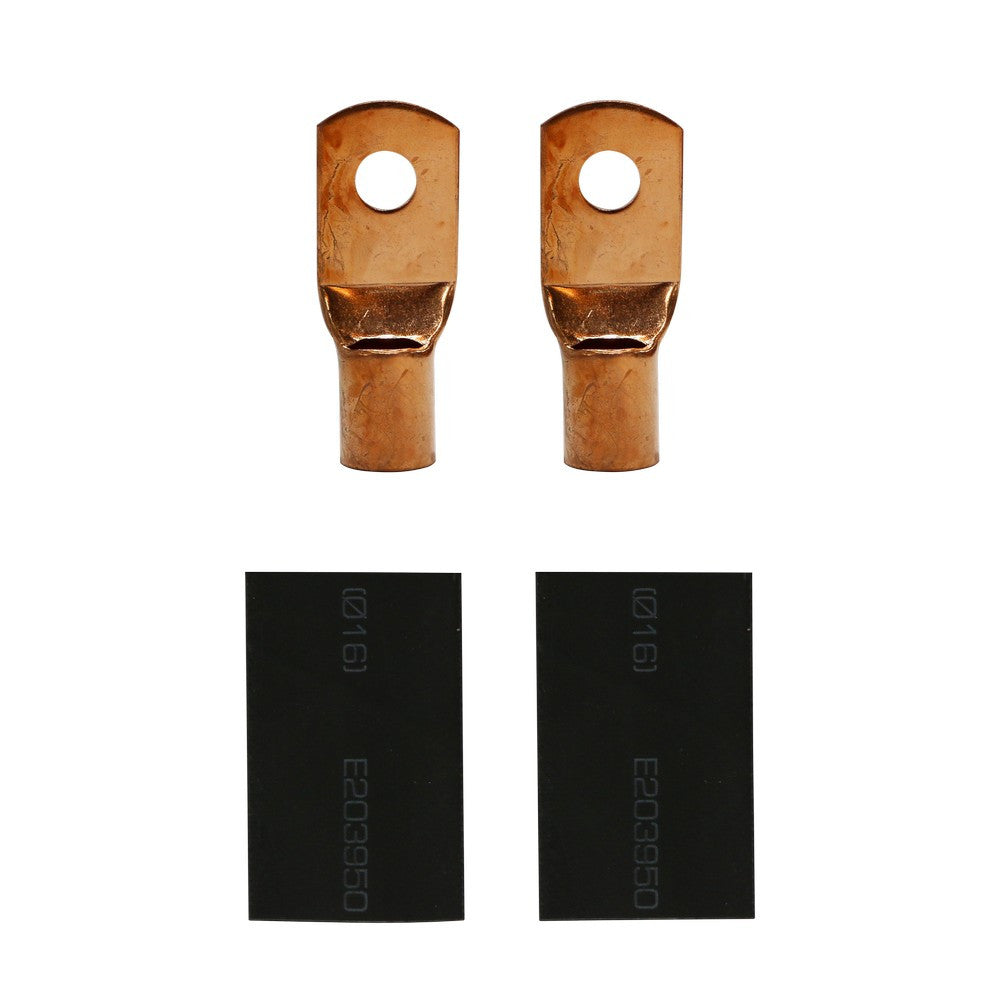 2 Pack Pipemen's Installation Solution 0 Gauge Copper Ring Tongue Terminal 1/4" IS-PTRC-0-8