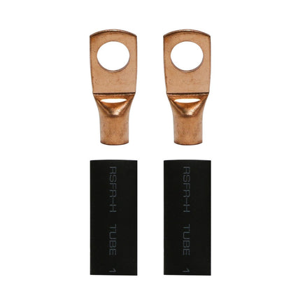 2 Pack Pipemen's Installation Solution 4 Gauge Copper Ring Tongue Terminal 5/16" IS-PTRC-4-10