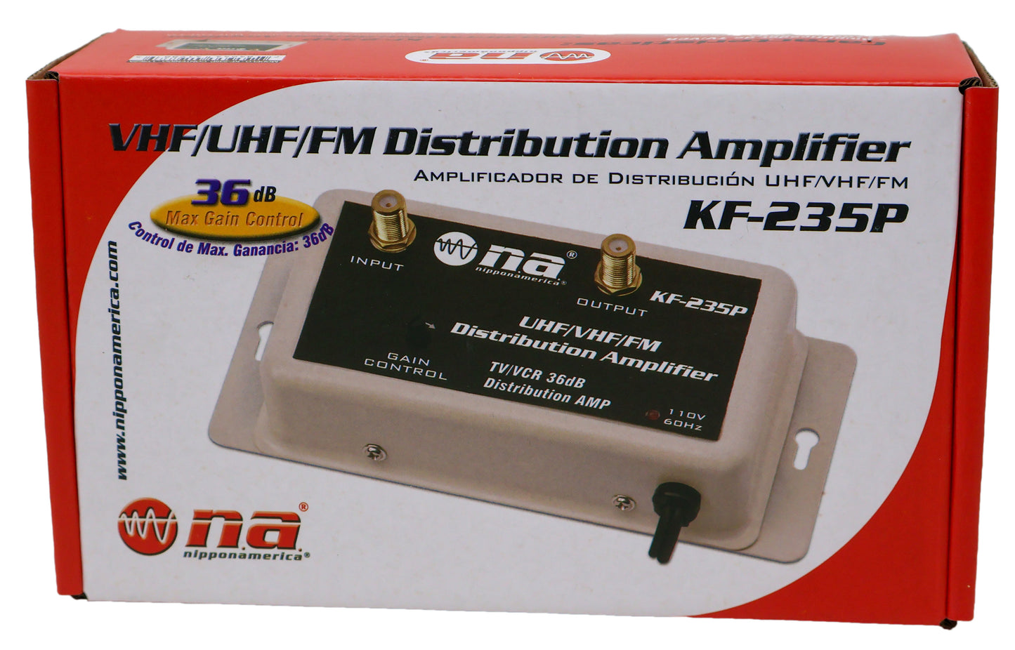 Nippon America 36dB Gain Cable Antenna Distribution Amplifier VHF UHF FM KF-235P 10 Pack