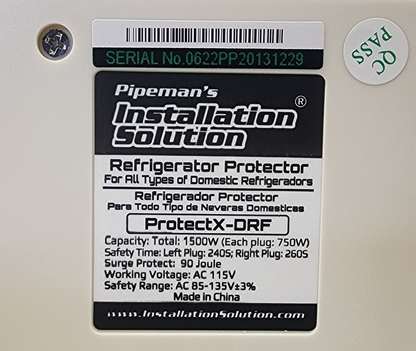 2 Pack of Pipeman's Installation Solution 115V Surge Protector 1500 W PROTECTX-DRF