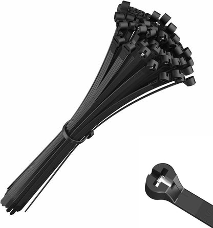 BEST CONNECTIONS Cable Ties with Metal Tooth Stainless Steel 8" Length 200 pack
