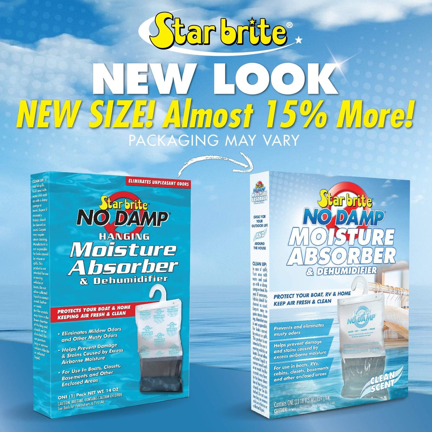 12 Pack Star Brite No Damp Hanging Moisture Absorber & Dehumidifier Display  85470 RV Boat