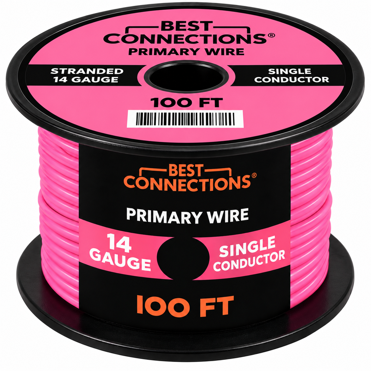 BEST CONNECTIONS 14 Guage Automotive Primary Wire - 100ft | Ideal for Trailer, Speaker, and Lighting Circuits | Durable Primary/Remote, Power/Ground Electrical Wiring