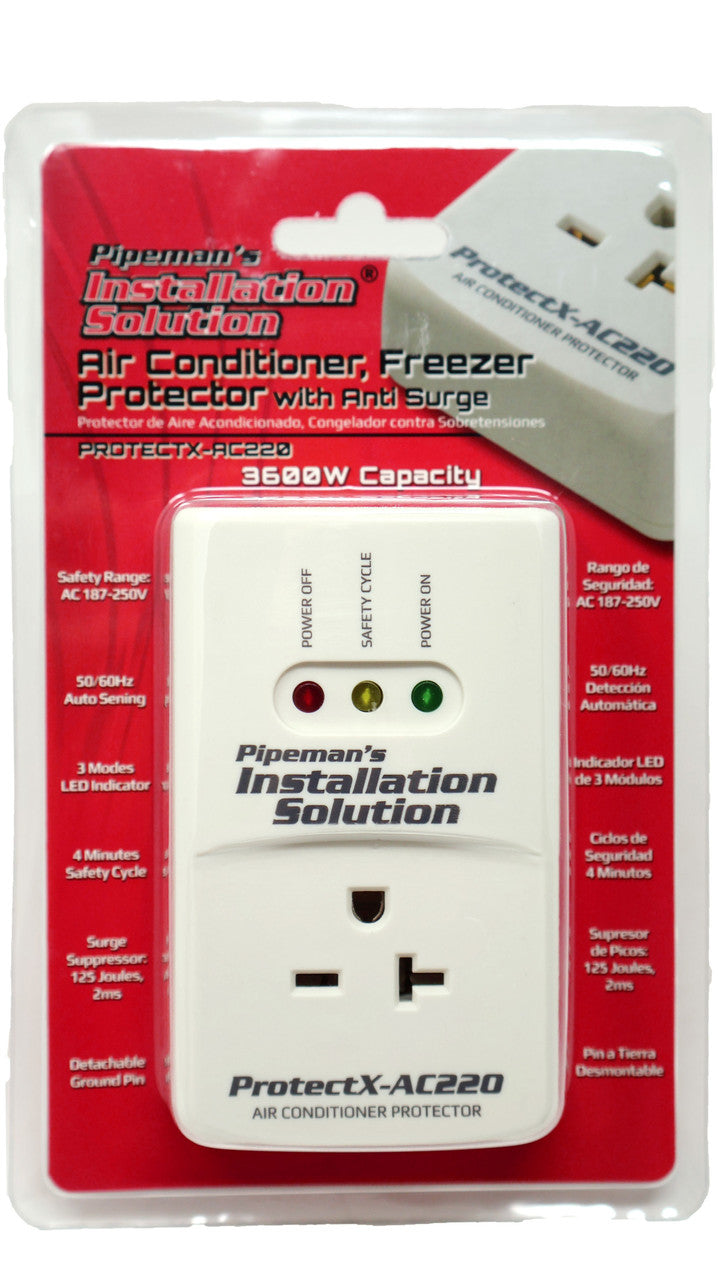 2 Pack AC 220v Surge Brownout Voltage Protector 3600 Watts Freezer (New Model)