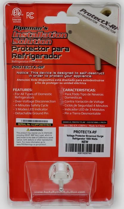 1875 Watts Refrigerator Voltage Protector Brownout Surge Appliance (New Model)