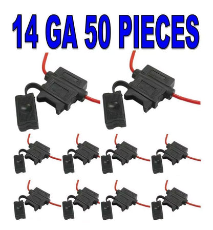 50 pcs 14 Gauge ATC Heavy Duty Fuse Holder 12 Volt Automotive Copper Wire Scosche