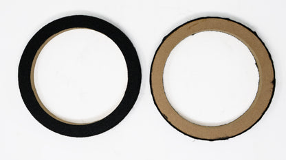 2 Pair 8" MDF Wood Speaker Mounting Spacer Rings Black Carpet Car Audio