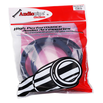 Audiopipe 6 Piece Set 6.5" Plastic Beveled Speaker Spacer Rings - Subwoofer Mid Range Custom Installation Mounting Adapter