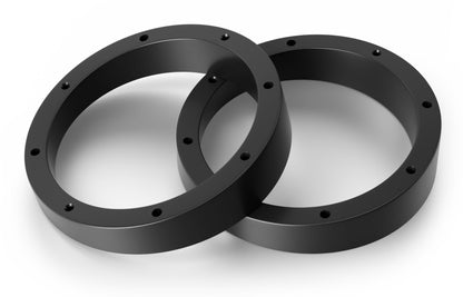 Audiopipe 6 Piece Set 6.5" Plastic Beveled Speaker Spacer Rings - Subwoofer Mid Range Custom Installation Mounting Adapter