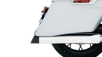 Rinehart Racing DBX45 Chrome 4.5" Slip-On Mufflers w/ Black Slash End Caps