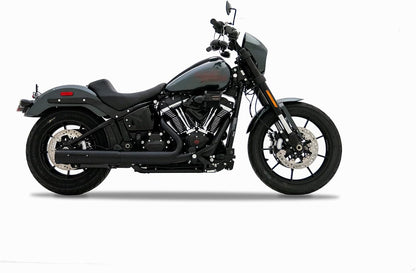 Rinehart HP40 2-into-1 Slip-on Harley Softail 2025-Later Black End Caps Badge