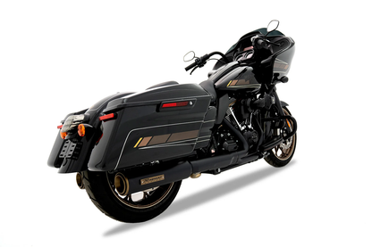 Rinehart Racing HP45 4.5" Black with Gold End Caps Slip On for 2017-Later Touring Mufflers 500-1101