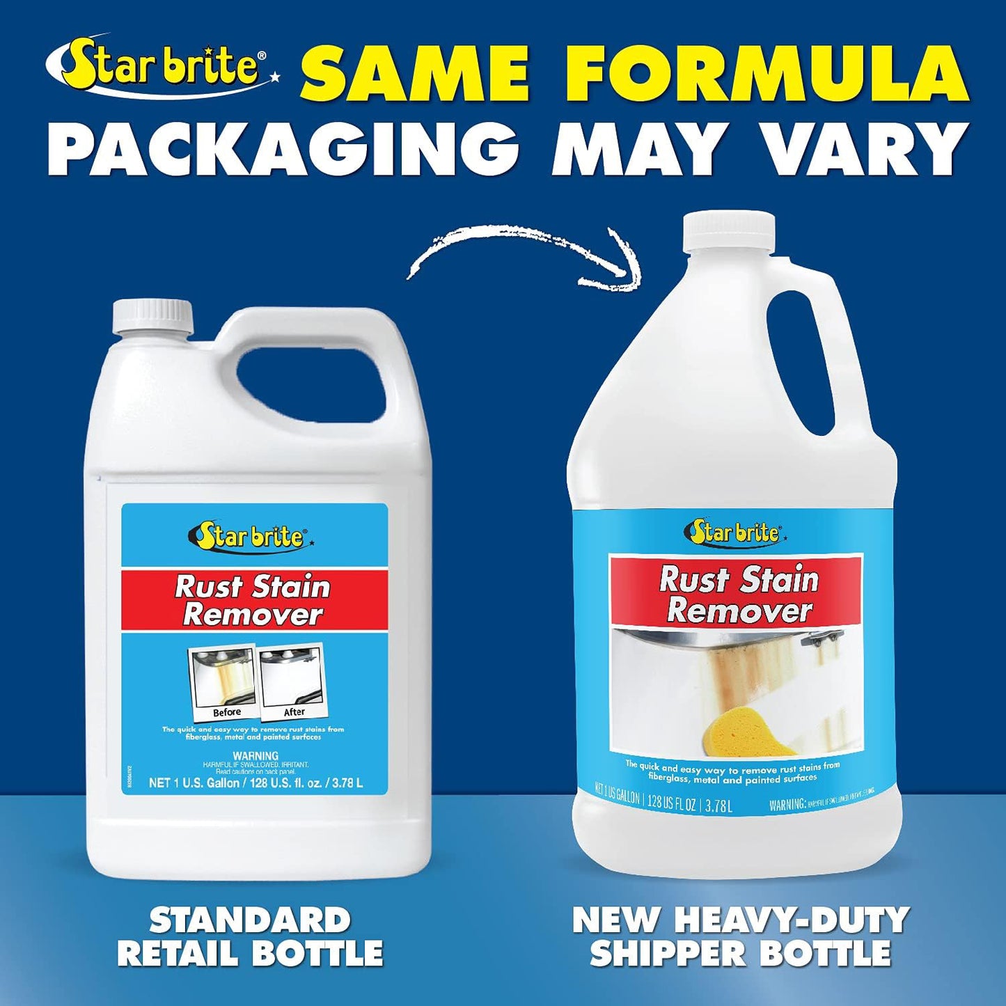 Star brite Rust Stain Remover 2 gal Dissolve Corrosion Stains Fiberglass, Metal