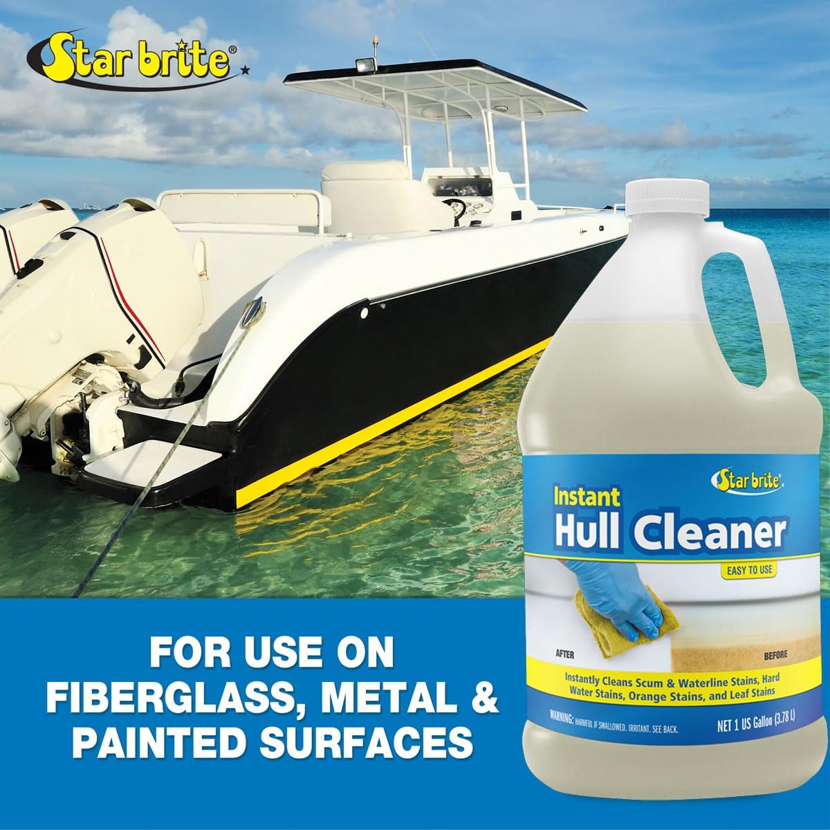STAR BRITE Instant Boat Hull & Bottom Cleaner 2 Gallon Pack Fiberglass 817000