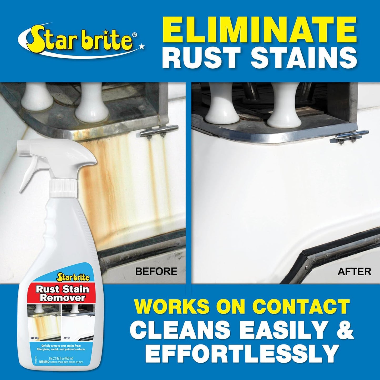 Star brite Rust Stain Remover 2 gal Dissolve Corrosion Stains Fiberglass, Metal