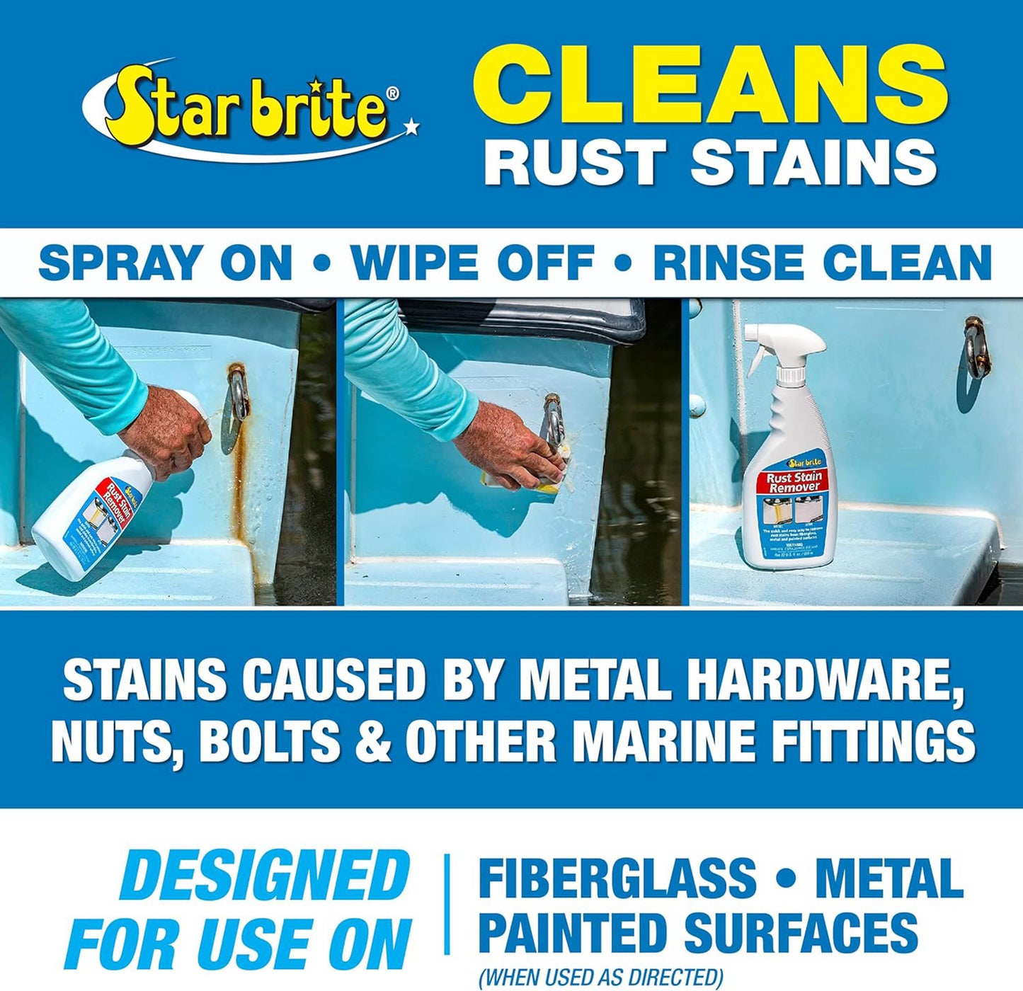 Star brite Rust Stain Remover 2 gal Dissolve Corrosion Stains Fiberglass, Metal