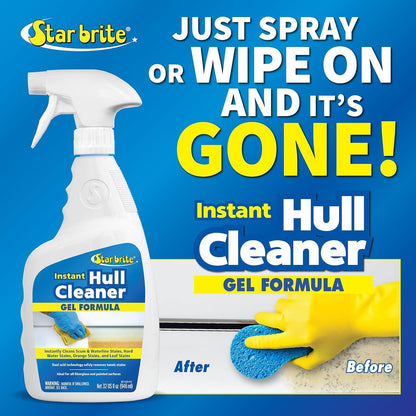 STAR BRITE Instant Hull Cleaner 32oz Gel Spray Remove Stains, Fiberglass 096132
