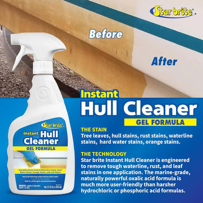 STAR BRITE Instant Hull Cleaner 32oz Gel Spray Remove Stains, Fiberglass 096132
