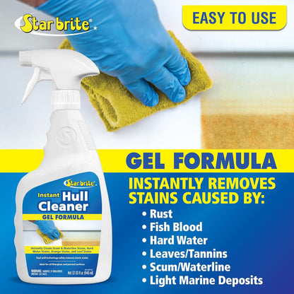 STAR BRITE Instant Hull Cleaner 32oz Gel Spray Remove Stains, Fiberglass 096132