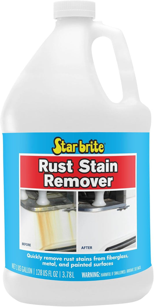 STAR BRITE Rust Stain Remover - Instantly Dissolve Corrosion Stains on Fiberglass, Vinyl, Metal & Painted Surfaces - Also Removes Sprinkler Stains - 1 Gallon (089200)