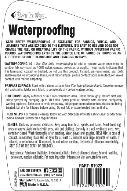 Star Brite Waterproofing W/ PTEF 22oz Marine Fabric UV Protection Stain Repellent 81922 - 2 PACK