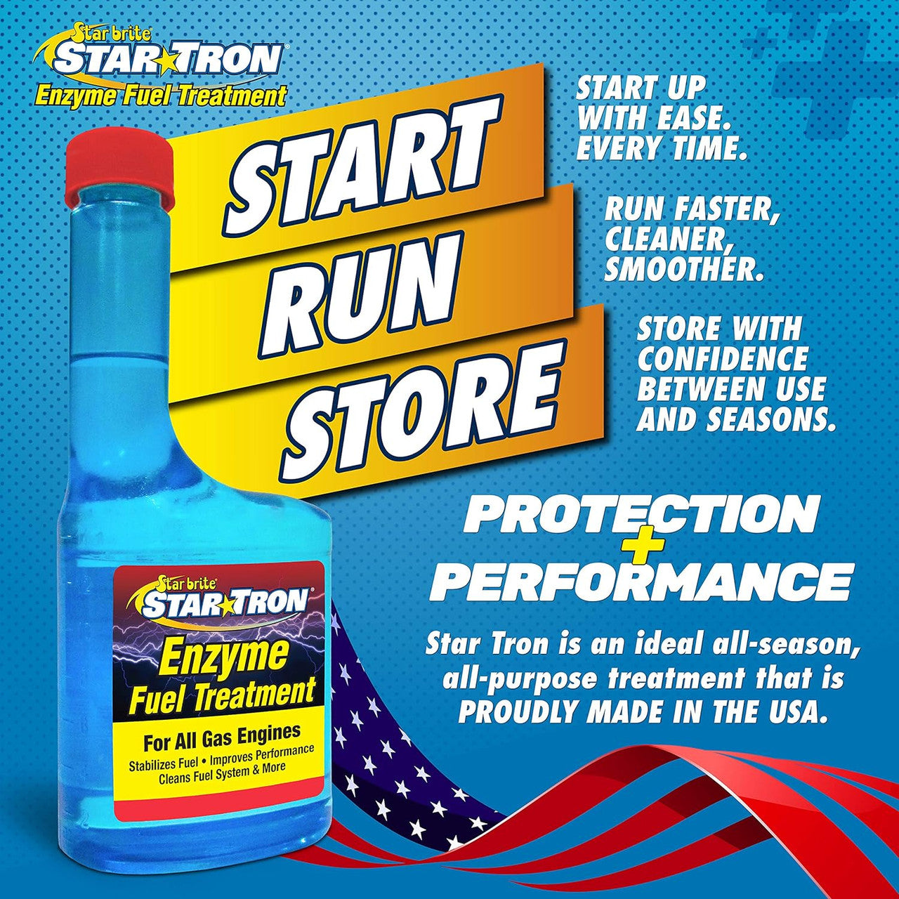 StarBrite 2 Pack Star Tron Enzyme Fuel Treatment SEF Gasoline Formula - 1 oz. Treats 6 Gallons - 32 Oz.
