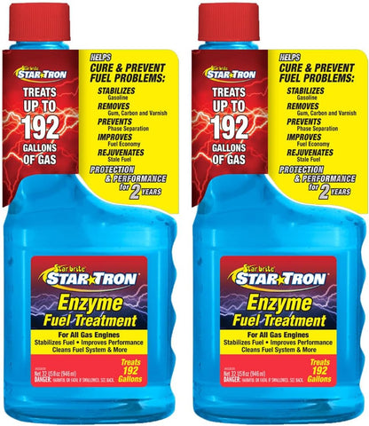 StarBrite 2 Pack Star Tron Enzyme Fuel Treatment SEF Gasoline Formula - 1 oz Treats 6 Gallons - 32 Oz.