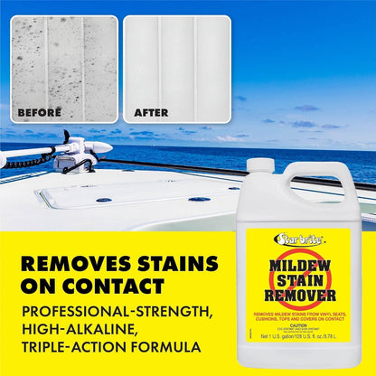 StarBrite Mildew Stain Remover 1 Gallon Jug - Cleaner - Removes Stains on Contact - 2 Pack