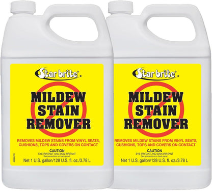 StarBrite Mildew Stain Remover 1 Gallon Jug - Cleaner - Removes Stains on Contact - 2 Pack