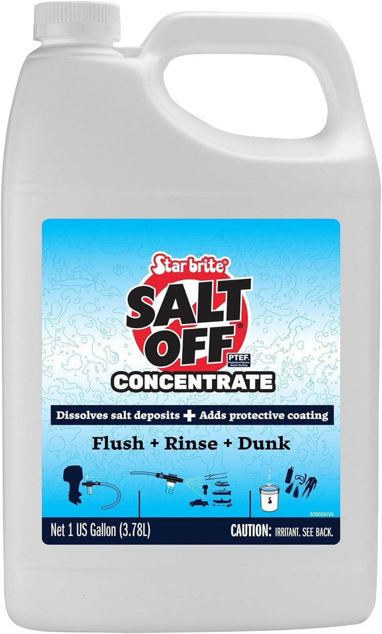 StarBrite Salt Off Concentrate - Salt Remover Wash & Marine Engine Flush - 1 Gal & Non-Skid Deck Cleaner & Protectant - Wash Grime Out of Non-Slip Surfaces & Protect from Future Stains - 1 Gal