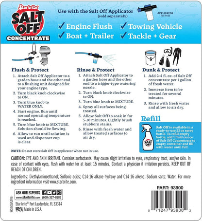 StarBrite Salt Off Concentrate - Salt Remover Wash & Marine Engine Flush - 1 Gal & Non-Skid Deck Cleaner & Protectant - Wash Grime Out of Non-Slip Surfaces & Protect from Future Stains - 1 Gal