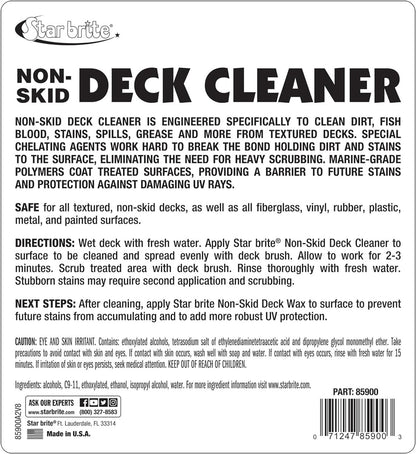 StarBrite Salt Off Concentrate - Salt Remover Wash & Marine Engine Flush - 1 Gal & Non-Skid Deck Cleaner & Protectant - Wash Grime Out of Non-Slip Surfaces & Protect from Future Stains - 1 Gal