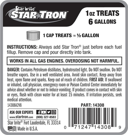 2-Pack Star Tron SEF Gasoline Additive 8oz Classic Gas Formula Star Brite 14308
