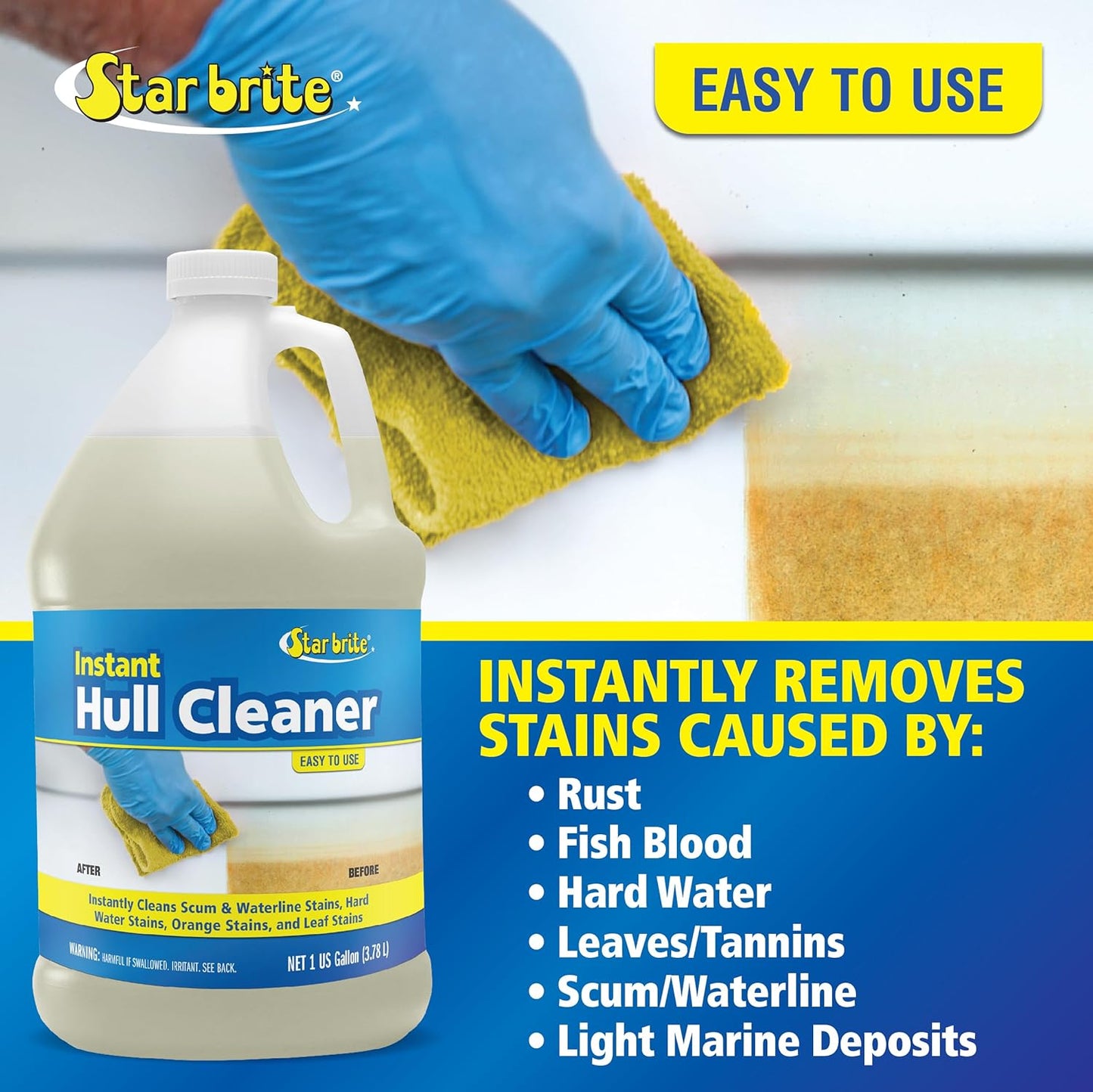 STAR BRITE Instant Boat Hull & Bottom Cleaner 2 Gallon Pack Fiberglass 817000